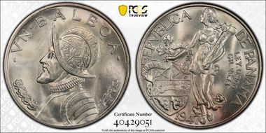 1947 Balboa KM-13  Ag MS66