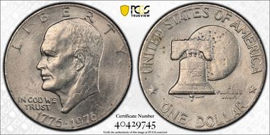 1976 $1 Type 2 AU58