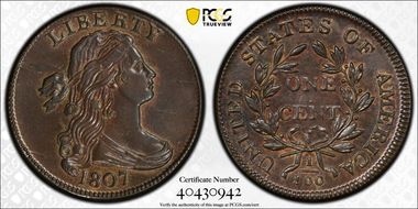 1807 1C S-271 "Comet" MS63+ BN