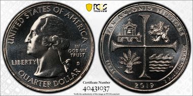 2019-D 25C San Antonio Missions NP MS68