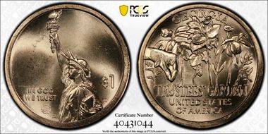 2019-P $1 American Innovation GA Trustees' Garden Pos. A MS65