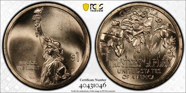 2019-P $1 American Innovation GA Trustees' Garden Pos. B MS65