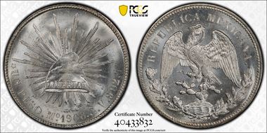 1908-Mo GV Peso KM-409.2 MS64