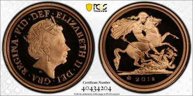 2018 1/4 Sov S-SA3A 65 Coronation Privy PR70DCAM
