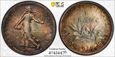 1919 1 Fr Gad-467 F-217 MS65