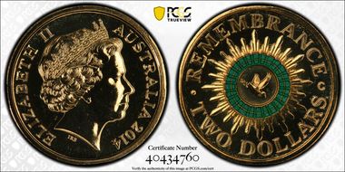 2014-C $2 Remembrance Colorized MS69