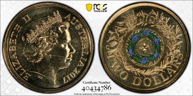 2017-C $2 Remembrance Day Colorized MS65