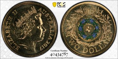 2017-C $2 Remembrance Day Colorized MS67