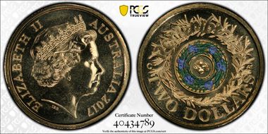 2017-C $2 Remembrance Day Colorized MS67