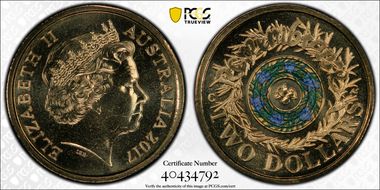 2017-C $2 Remembrance Day Colorized MS67