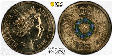 2017-C $2 Remembrance Day Colorized MS67