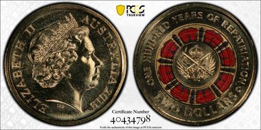 2019-C $2 100 Years of Repatriation Colorized MS67