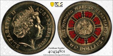 2019-C $2 100 Years of Repatriation Colorized MS67