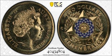 2019-C $2 Police Remembrance Colorized MS66