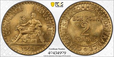 1923 2 Fr Gad-533 F-267 MS66