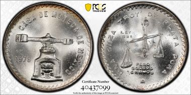 1979-Mo Onza KM-M49b.4 Ag Type 4 MS64