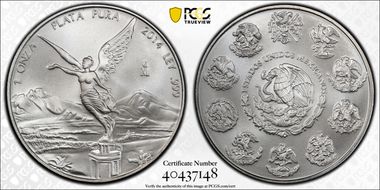 2014-Mo Onza Libertad Ag MS70