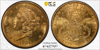 1904 $20 MS63
