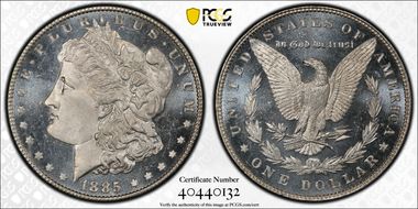 1885 $1 MS66+ DMPL