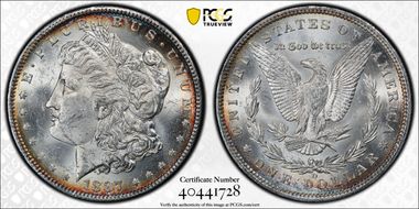 1887-O $1 VAM 2, Double 1, Triple 7 MS62