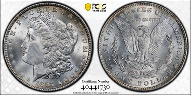 1887 $1 VAM 12, Alligator Eye MS64
