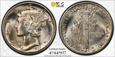 1937-D 10C MS67+ FB