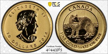 2014 $10 Arctic Fox MS69