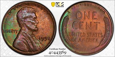 1958 1C MS64BN