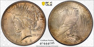 1924 $1 VAM 1A Bar D MS65