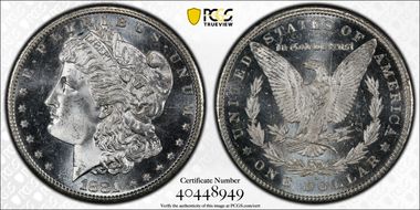 1881-S $1 MS64DMPL