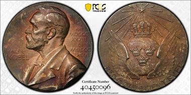 No Date Medal Alfred Nobel Science Gilt Ag Nominating Committee SP62