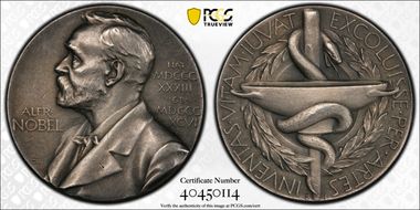 (1978)D10  Medal Alfred Nobel Medicine Ag Nominating Committee SP63