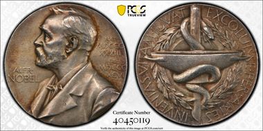 1969 Medal Alfred Nobel Medicine Ag Nominating Committee SP58