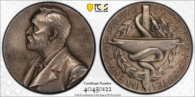 1952 Medal Alfred Nobel Medicine Ag Nominating Committee SP58