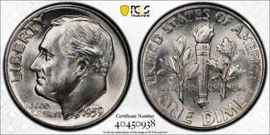 1959-D/D 10C RPM, FS-504 MS67FB