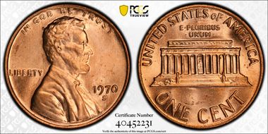 1970-S 1C Doubled Die Obverse FS-101 MS64RD