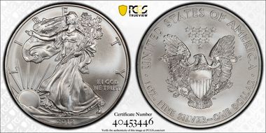 2012 $1 Silver Eagle MS69