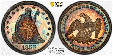 1858 25C PR65