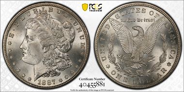 1887-S $1 MS65+