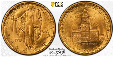 1926 $2.50 Sesquicentennial MS64