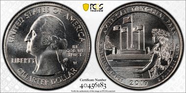 2019-W 25C American Memorial NP MS64+