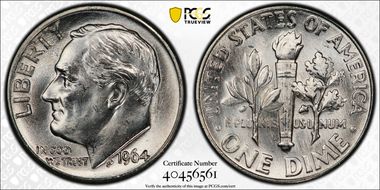 1964-D 10C DDR FS-802 MS65FB