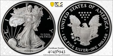 2005-W $1 Silver Eagle PR70DCAM