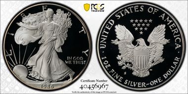 1986-S $1 Silver Eagle PR69DCAM