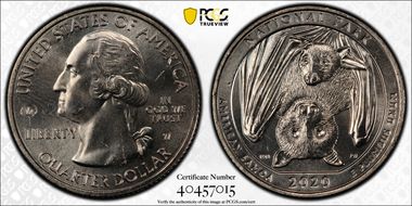 2020-W 25C American Samoa NP V75 MS64