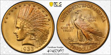 1933 $10 MS65