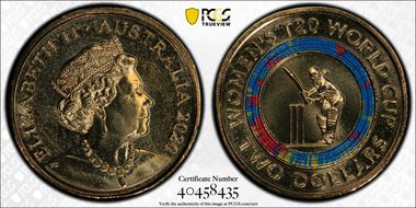 2020 $2 Women's T20 World Cup Colorized MS66