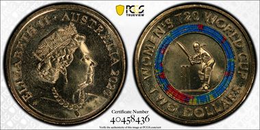 2020 $2 Women's T20 World Cup Colorized MS67