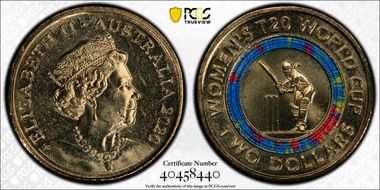 2020 $2 Women's T20 World Cup Colorized MS65