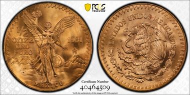 1981-Mo 1/2 oz Libertad Au MS67